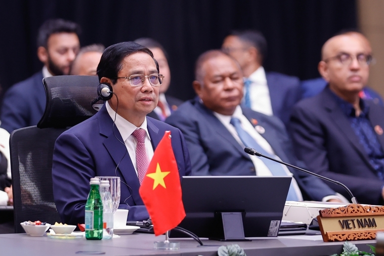 Thủ tướng Phạm Minh Chính tin tưởng rằng, chung niềm tin, cùng tầm nhìn, ASEAN sẽ vượt qua mọi biến động và bước tiếp vững mạnh - Ảnh: VGP/Nhật Bắc