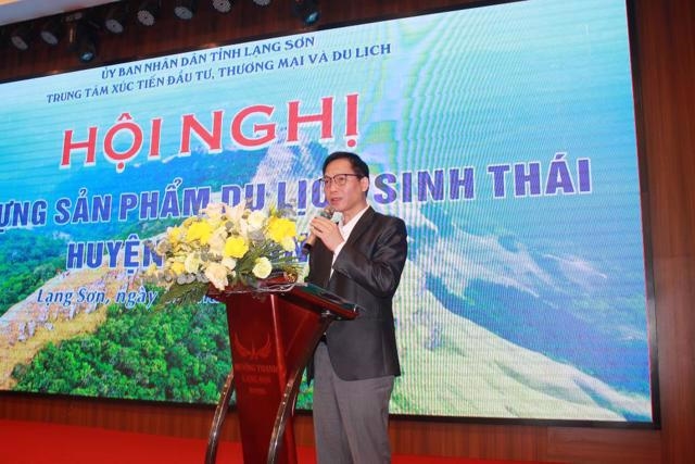 ng Ông Hoàng Xuân Thuận, Giám đốc Trung tâm Xúc tiến Đầu tư, Thương mại và Du lịch tỉnh Lạng Sơn phát biểu khai mạc hội nghị