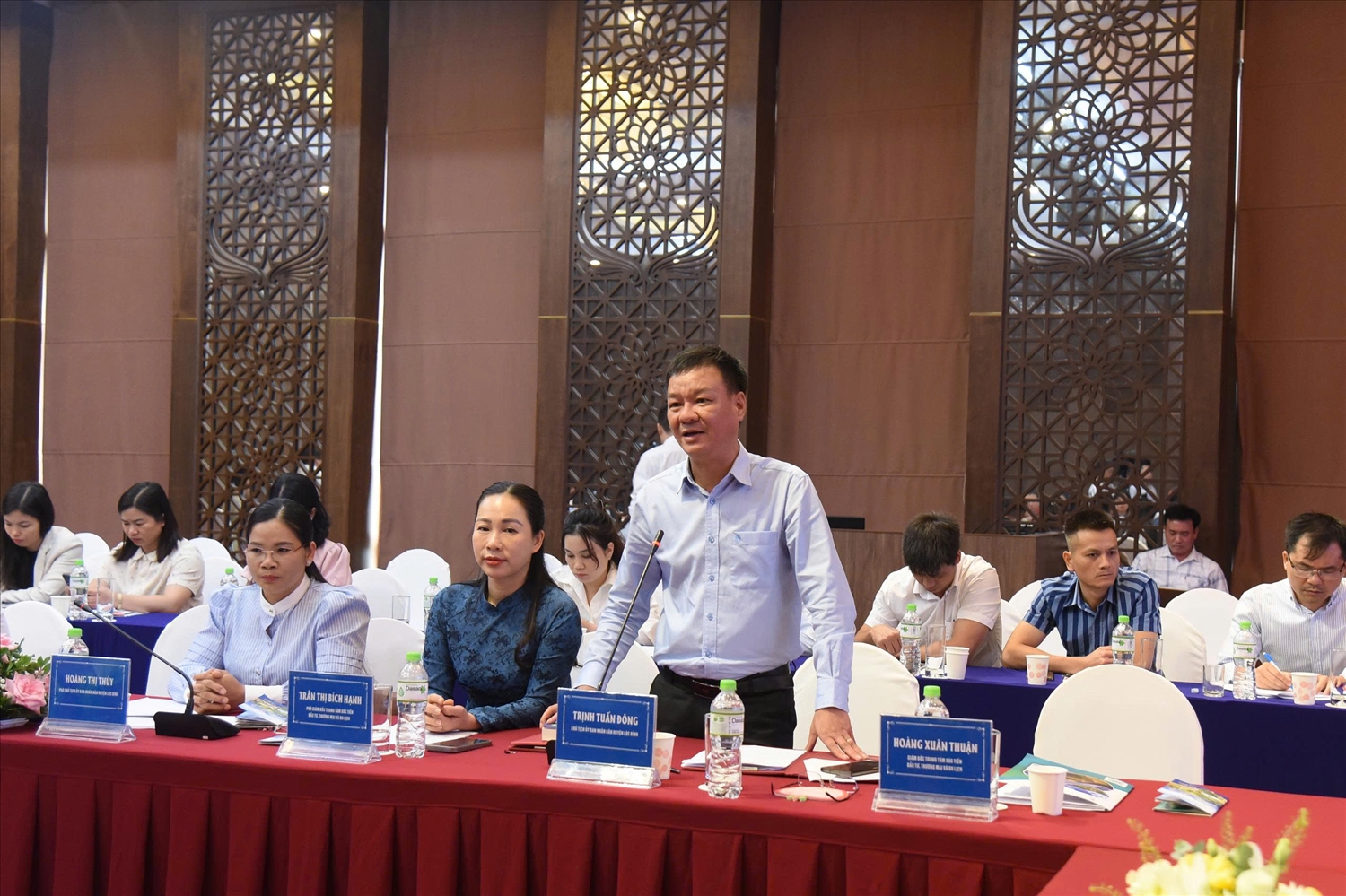 ông Trịnh Tuấn Đông, Chủ tịch UBND huyện Lộc Bình phát biểu tại Hội nghị