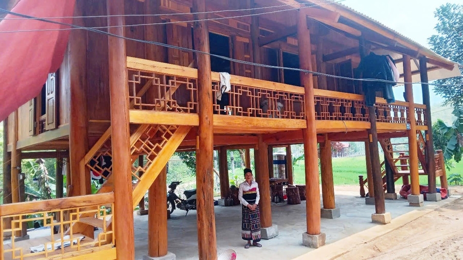 Ngôi nhà mới của bà Lữ Thị Tý, ở bản Sại, xã Tam Lư (Quan Sơn, Thanh Hóa).