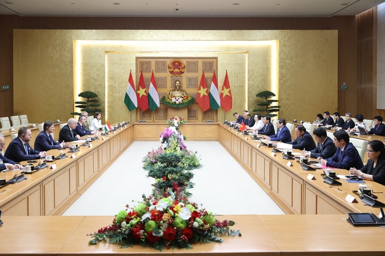 Hai bên nhất trí tiếp tục triển khai hiệu quả các thỏa thuận giữa hai nước, đẩy mạnh hợp tác trong các lĩnh vực truyền thống, đồng thời mở rộng hợp tác sang các lĩnh vực hai bên có thế mạnh và nhu cầu bổ trợ - Ảnh: VGP/Nhật Bắc