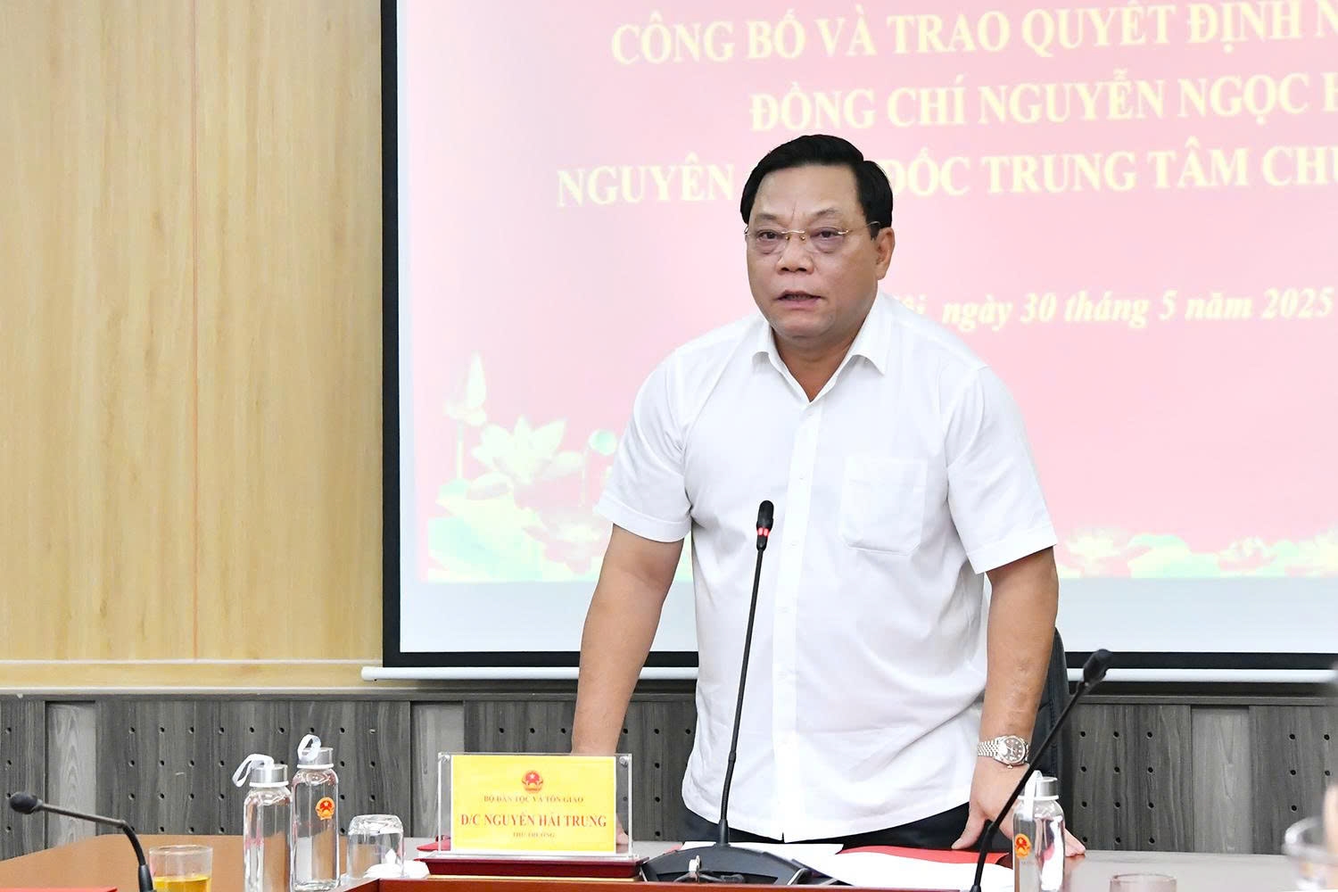 Thứ trưởng Nguyễn Hải Trung phát biểu tại buổi lễ