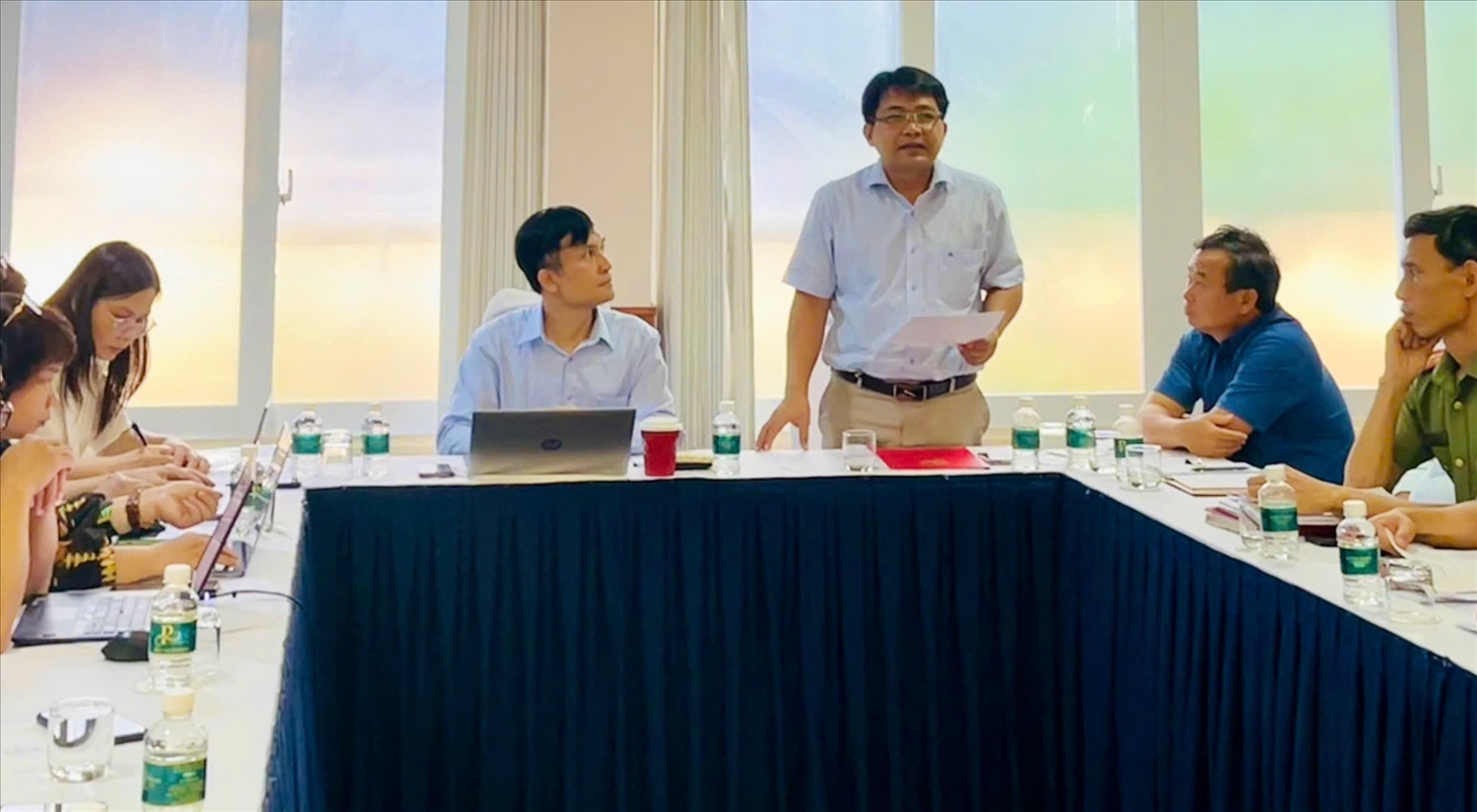 Ông Trường Trung Tuyến - Phó Giám đốc Sở Dân tộc và Tôn giáo tỉnh Gia Lai phát biểu tại buổi tọa đàm