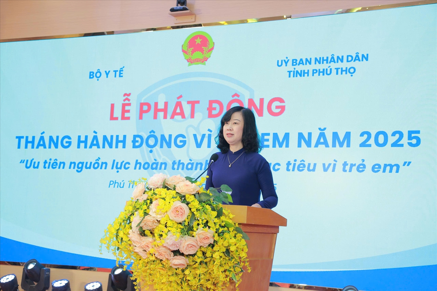 Bộ trưởng Bộ Y tế Đào Hồng Lan phát biểu khai mạc Lễ phát động