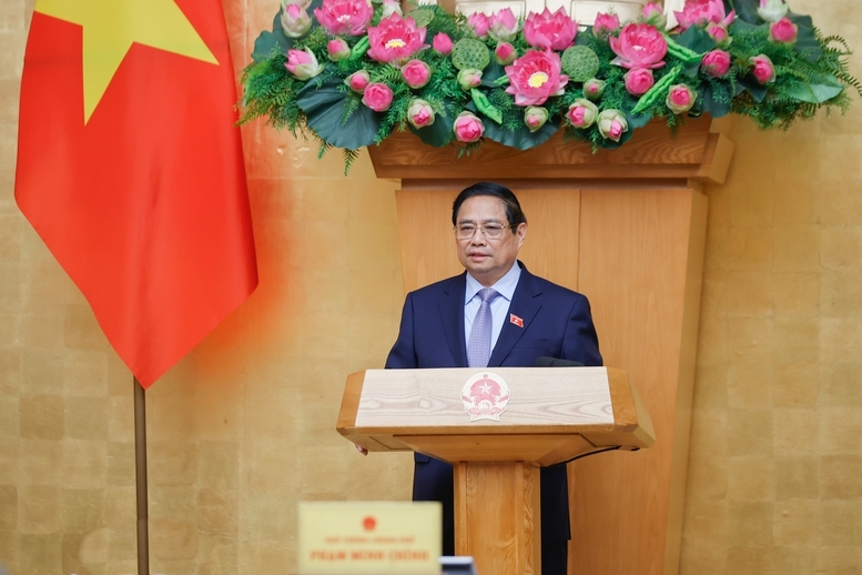 Thủ tướng: Triển khai hiệu quả "bộ tứ chiến lược"; thực hiện bằng được các mục tiêu lớn - Ảnh: VGP/Nhật Bắc