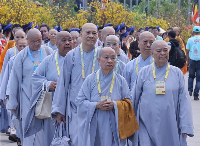 Các đại biểu dự khai mạc Đại lễ Vesak Liên Hợp quốc 2025. Ảnh: Lâm Khánh – TTXVN