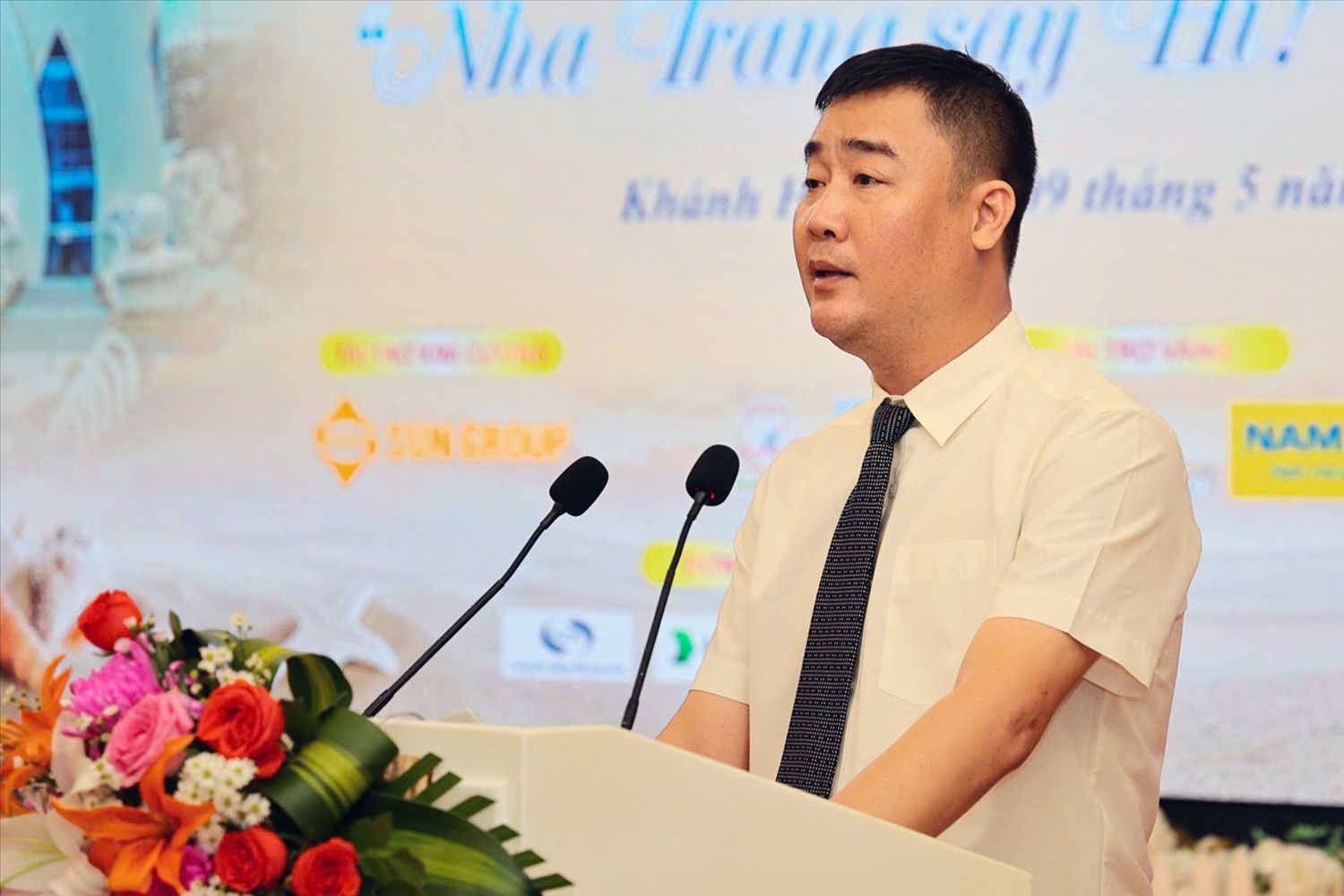 Ông Nguyễn Văn Nhuận, Giám đốc Sở Văn hóa, Thể thao và Du lịch cung cấp thông tin về Lễ hội Văn hóa - Du lịch biển năm 2025