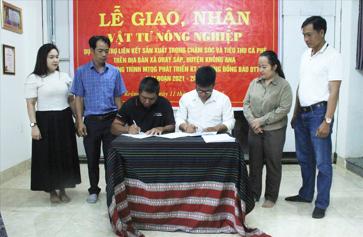 Các hộ dân ký kết với cam kết với đơn vị chủ trì liên kết là Công ty Cổ phần Ê Đê café