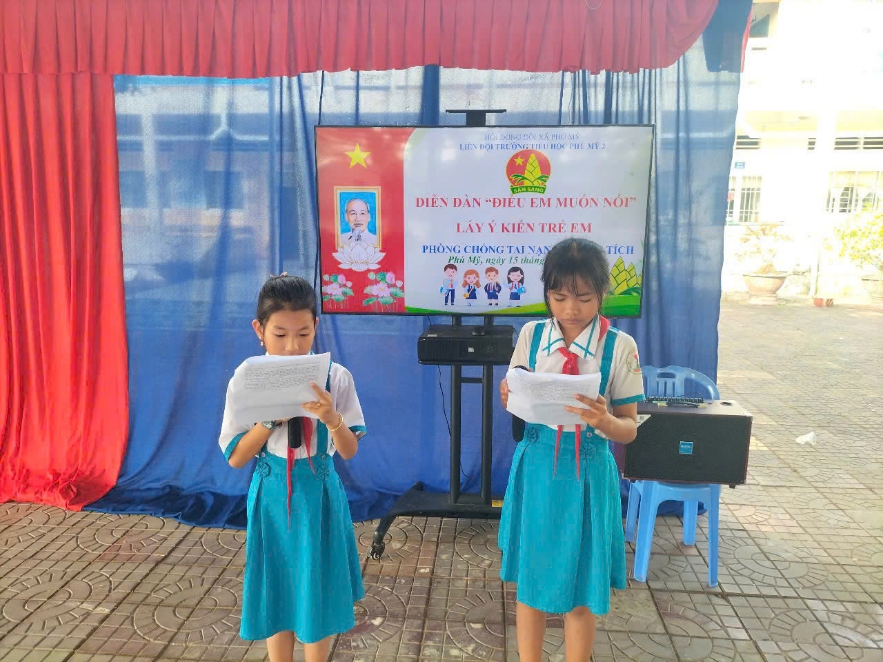 Huyện Phú Tân (Cà Mau) đã tổ chức triển khai mô hình phát huy quyền tham gia của trẻ em ở sở. Ảnh: TL