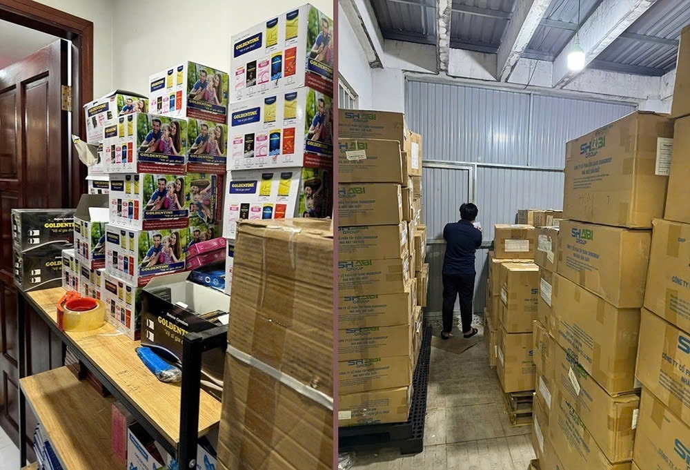 Công an thu giữ lượng lớn thực phẩm chức năngkinh doanh qua các nền tảng thương mại điện tử như Shopee, Lazada, TikTok Shop và một trang bán thuốc sỉ(quận 12, Bình Chánh). Ảnh: CA