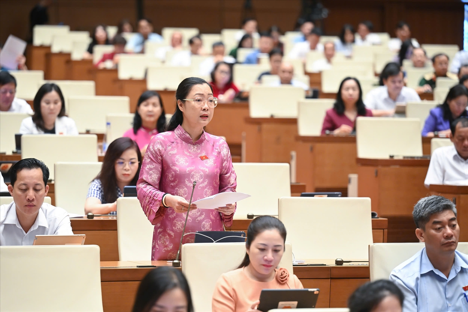 Đại biểu Nguyễn Thị Quyên Thanh (Đoàn ĐBQH tỉnh Vĩnh Long)