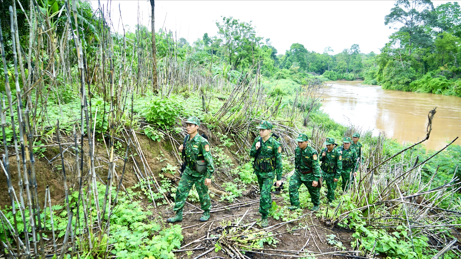 Đồn Biên phòng Ia Pnôn tăng cường tuần tra, bảo vệ biên giới khu vực tiếp giáp với các Đồn Biên phòng