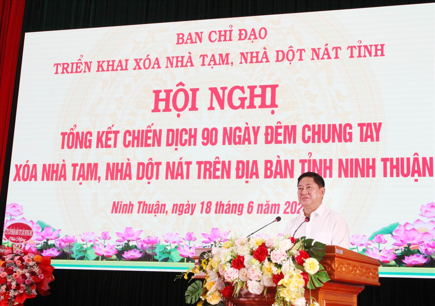 Ông Trần Quốc Nam, Chủ tịch UBND tỉnh Ninh Thuận phát biểu tại Hội nghị.