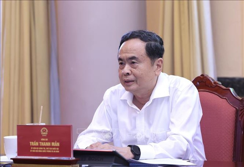 Chủ tịch Quốc hội Trần Thanh Mẫn phát biểu. Ảnh: TTXVN