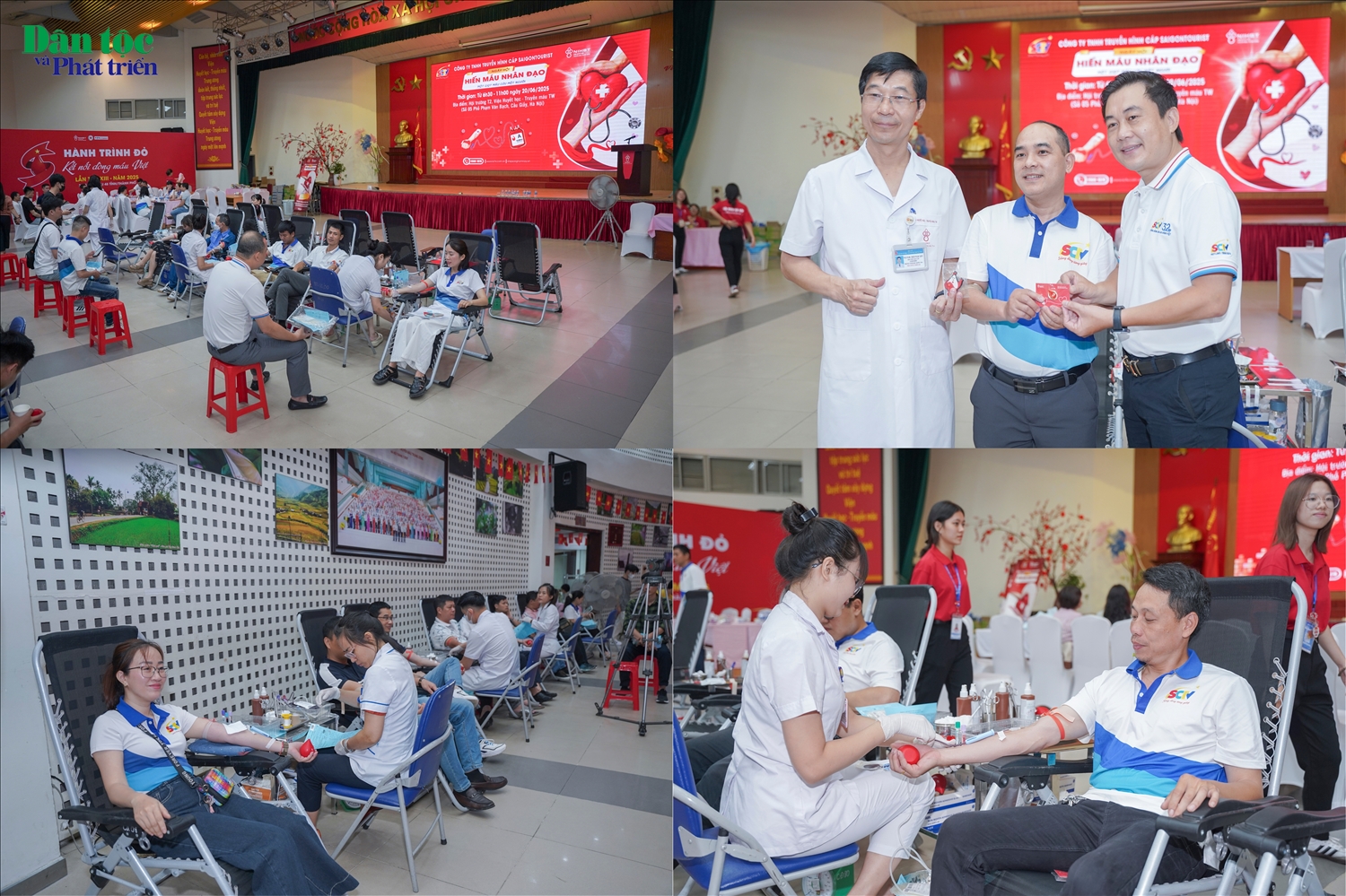 Đông đảo cán bộ, công nhân viên và đoàn viên thanh niên Công ty SCTV khu vực phía Bắc đến tham gia hiến máu nhân đạo