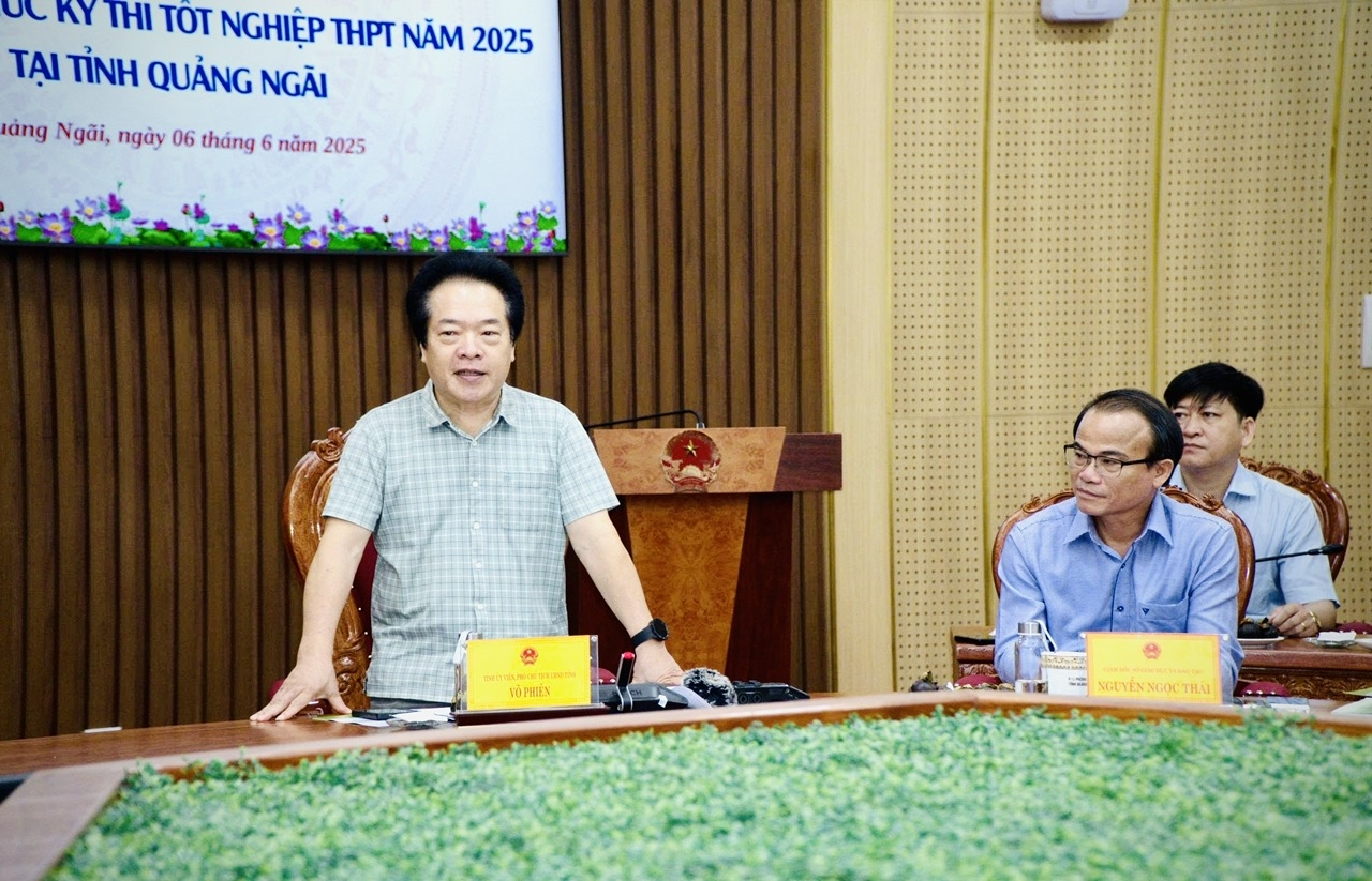 Ông Võ Phiên - Phó Chủ tịch UBND tỉnh Quảng Ngãi phát biểu tại buổi làm việc.
