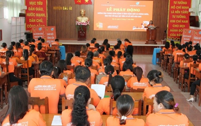 Lễ phát động hưởng ứng tháng hành động vì bình đẳng giới và phòng ngừa ứng phó với Bạo lực trên cơ sở giới năm 2024 do Hội LHPN Tỉnh Ninh Thuận phối hợp với Ủy ban nhân dân Huyện Bác Ái tổ chức tháng 11/2024