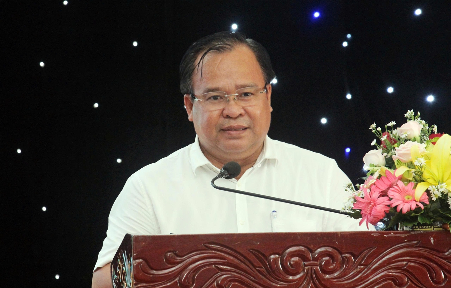 Ông Nguyễn Minh Luân, Phó Chủ tịch UBND tỉnh Cà Mau phát biểu tri ân nhân dịp gặp gỡ báo chí nhân dịp kỷ niệm 100 Năm Ngày Báo chí cách mạng Việt Nam