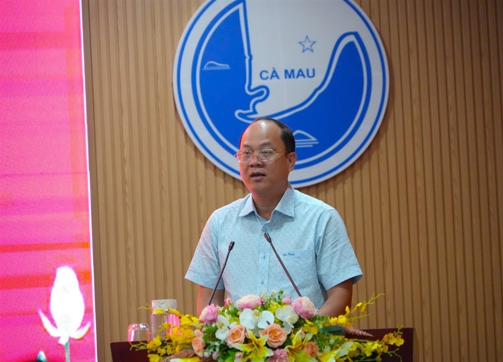 Ông Nguyễn Hồ Hải, Bí thư Tỉnh ủy Cà Mau phát biểu chỉ đạo tại lễ phát động (Ảnh: Trúc Đào)