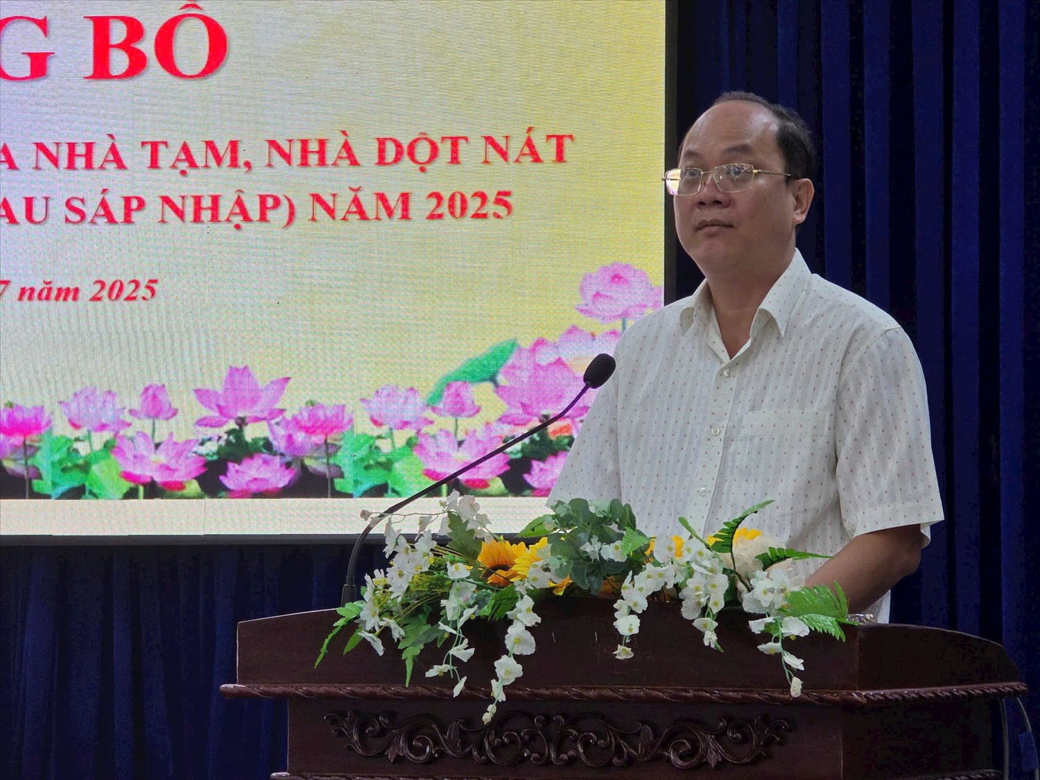 Ông Nguyễn Hồ Hải, Bí thư Tỉnh ủy Cà Mau phát biểu tại buổi Lễ ( Ảnh: Minh Anh)