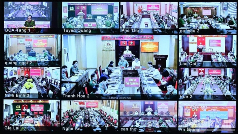 Hội nghị được truyền trực tuyến tới các tỉnh, thành phố trực thuộc Trung ương. (Ảnh: Trần Hải)