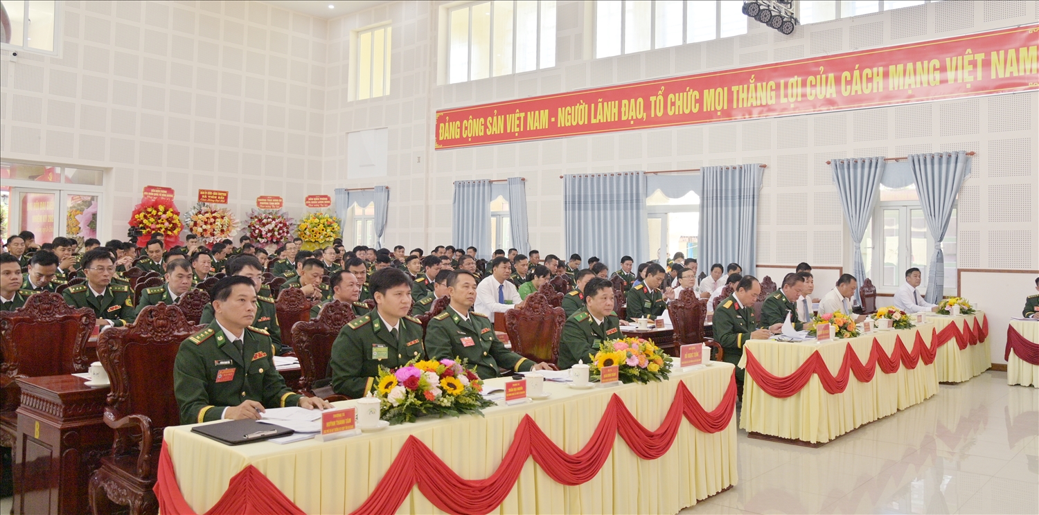 Đại biểu tham dự Đại hội đại biểu Đảng bộ Ban Chỉ huy Bộ đội Biên phòng tỉnh An Giang lần thứ I, nhiệm kỳ 2025-2030. (Ảnh: Tuấn Kiệt)