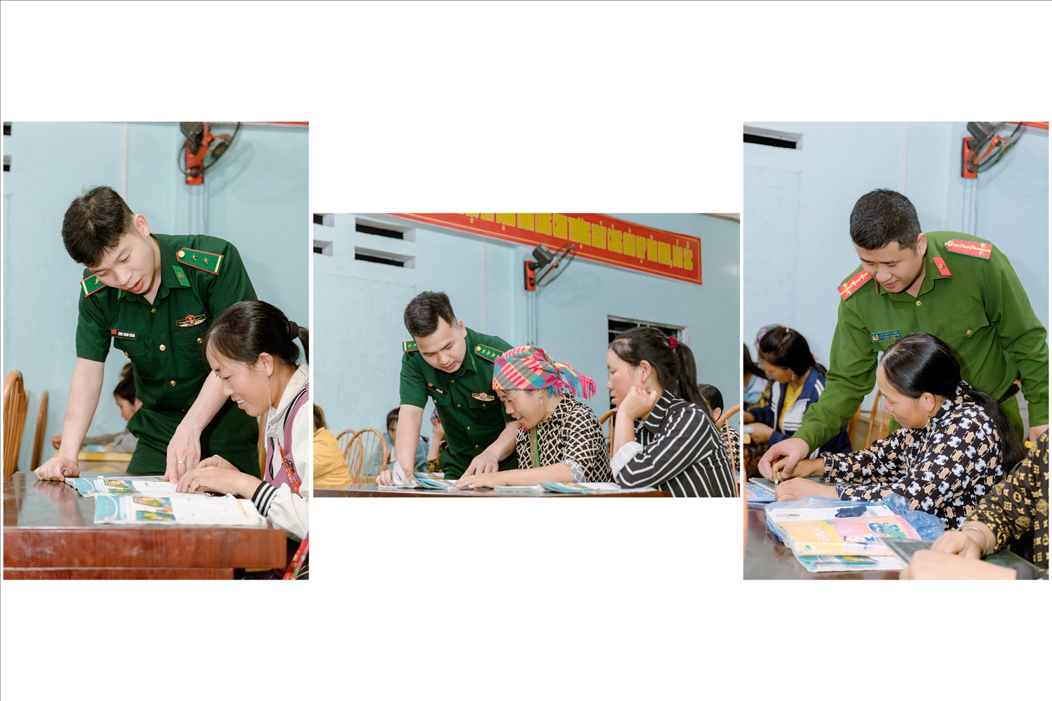 Trung úy Lăng Thanh Quang, Đại úy Vũ Văn Bắc, Đại úy Liệu Hồng Quân - Ba thầy giáo đặc biệt ở Lùng Chín Thượng.