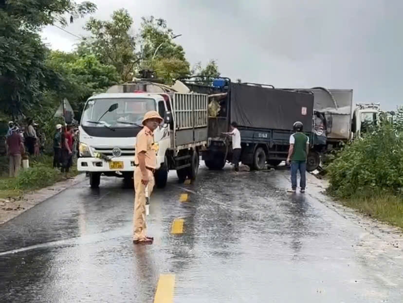 Hiện trường vụ tai nạn. Ảnh: Phạm Nguyên