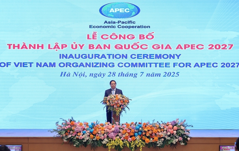 Thủ tướng Phạm Minh Chính đánh giá đăng cai Năm APEC 2027 là vinh dự đối với Việt Nam và cũng là một trọng trách quốc tế - Ảnh: VGP/Nhật Bắc