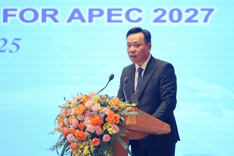Đại diện chủ nhà APEC 2026, ông Ô Quốc Quyền, Tham tán công sứ, Đại sứ quán Trung Quốc tại Việt Nam phát biểu - Ảnh: VGP/Nhật Bắc