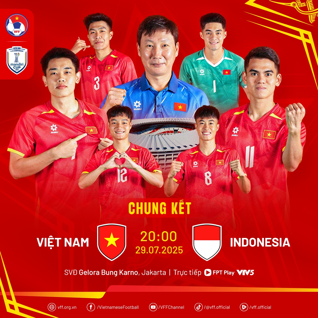 Trận đấu chung kết sẽ diễn ra lúc 20h ngày 29/7, trên sân Gelora Bung Karno (Ảnh VFF)