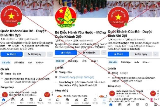 Cảnh giác các trang facebook lừa đảo.Ảnh: ITN