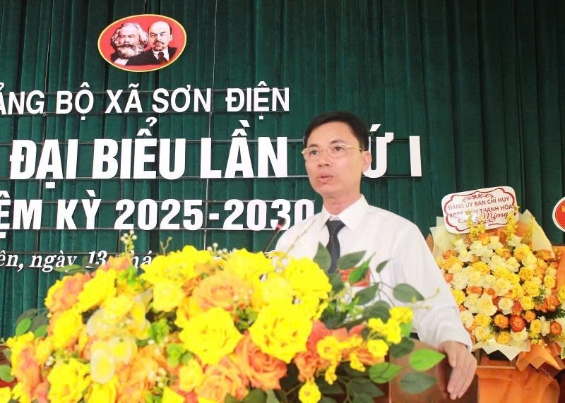 Ông Trịnh Vinh Lực được chỉ định giữ chức Bí thư Đảng ủy xã Sơn Điện, nhiệm kỳ 2025-2030.(ảnh Đình Giang)