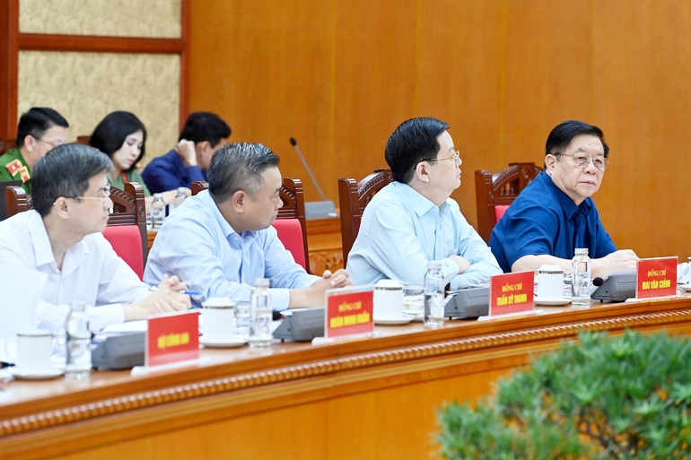 Các đại biểu tham dự buổi làm việc. (Ảnh: Đăng Khoa)