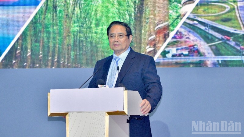 Thủ tướng Chính phủ Phạm Minh Chính phát biểu ý kiến tại hội nghị. (Ảnh: Thanh Giang)
