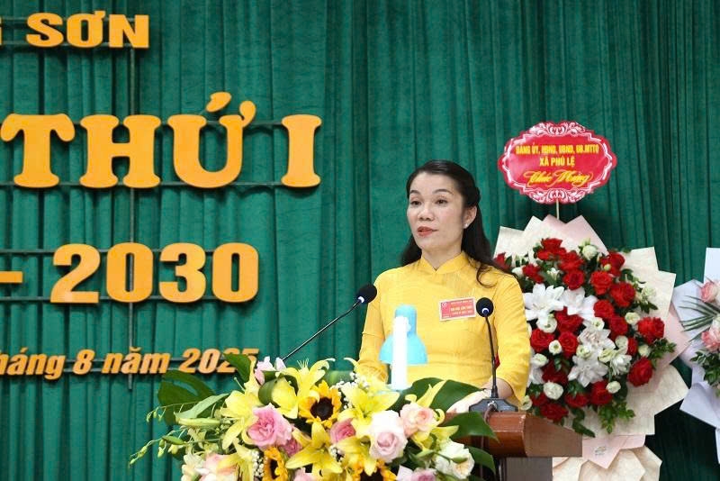 Bà Hà Thị Nga được chỉ định giữ chức Bí thư Đảng ủy xã Trung Sơn, nhiệm kỳ 2025-2030.(ảnh Quỳnh Trâm)