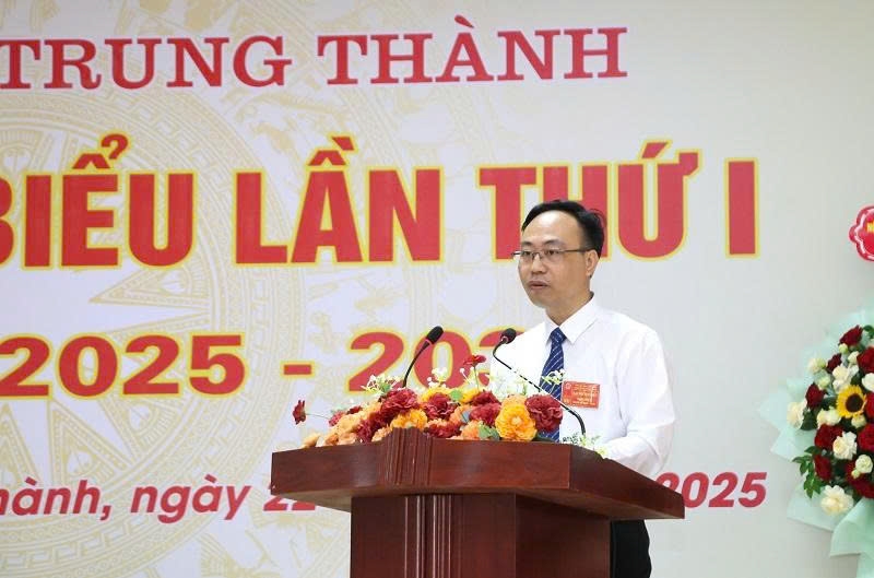 Ông Bùi Công Anh được chỉ định giữ chức Bí thư Đảng ủy xã Trung Thành, nhiệm kỳ 2025-2030.(ảnh Quỳnh Trâm)