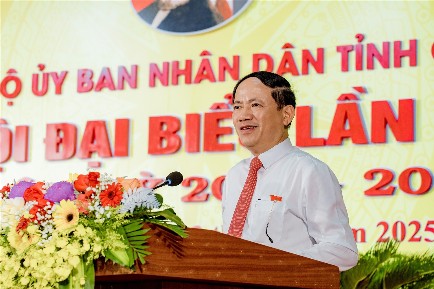 Ông Phạm Anh Tuấn, Bí thư Đảng ủy, Chủ tịch UBND tỉnh Gia Lai phát biểu tại Đại hội