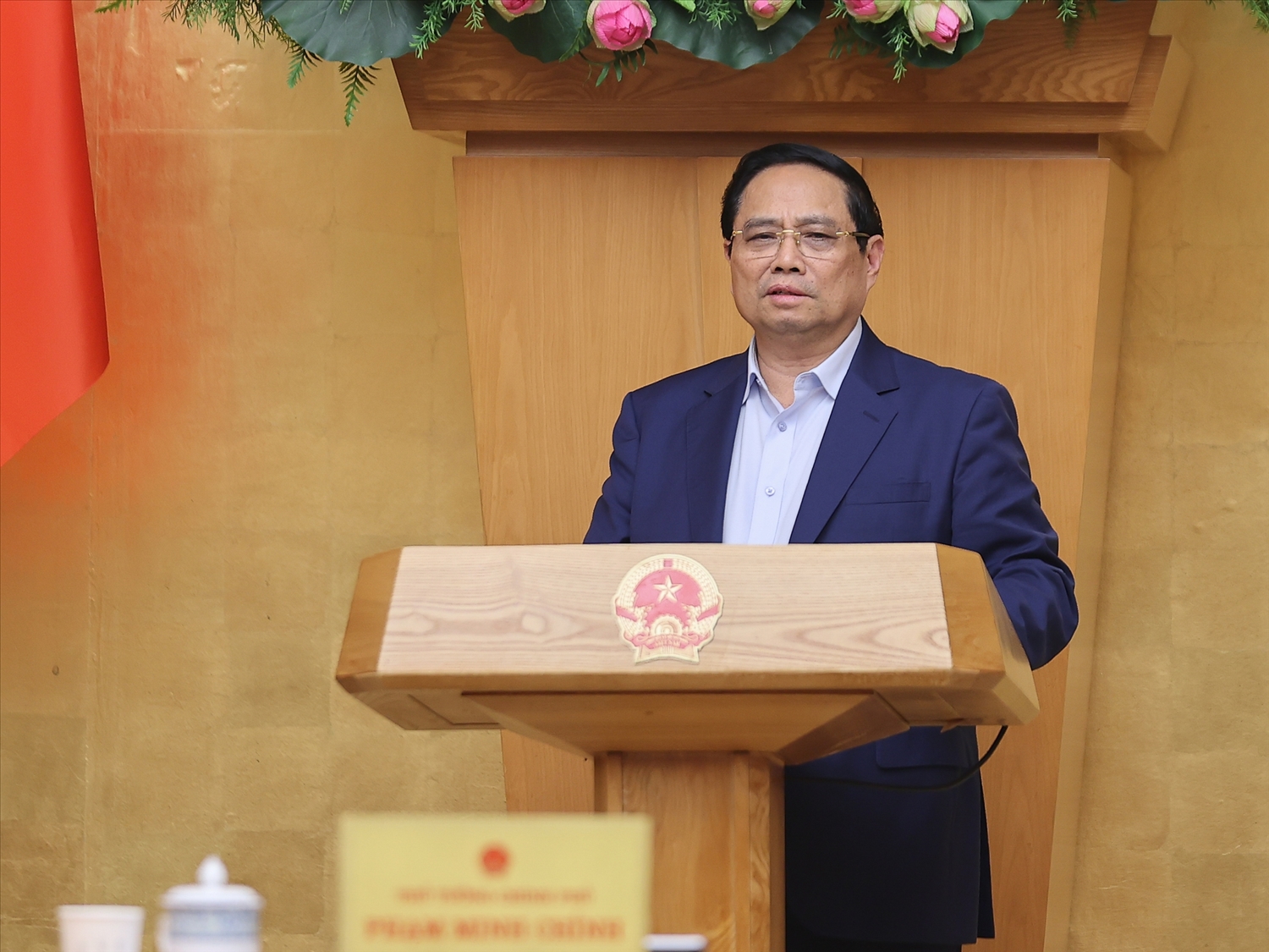 Thủ tướng Phạm Minh Chính chủ trì Hội nghị về vận hành chính quyền địa phương 2 cấp - Ảnh: VGP/Nhật Bắc