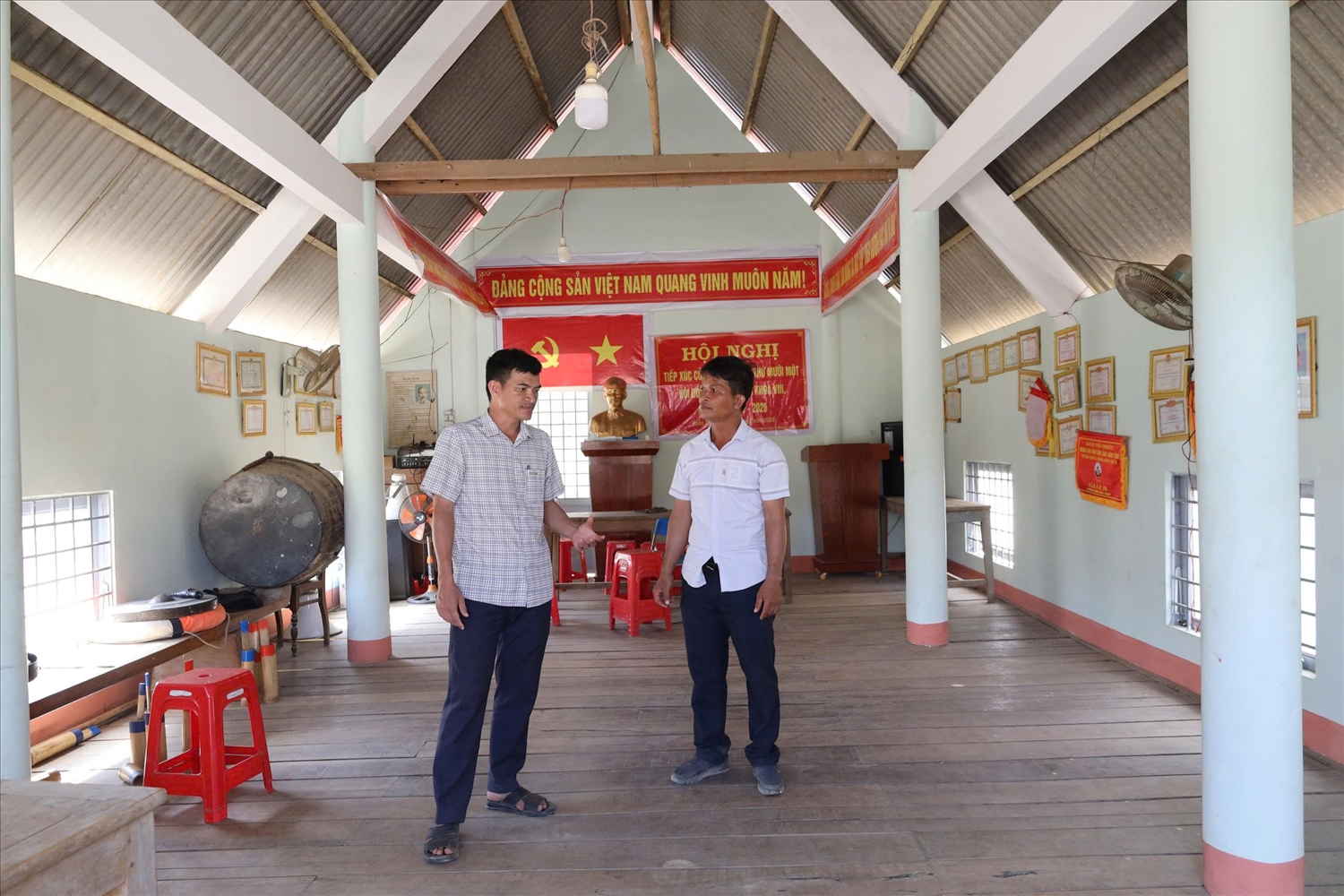 Chương trình MTQG 1719 hỗ trợ xây dựng, sửa chữa và đầu tư trang thiết bị cho một số nhà sinh hoạt cộng đồng (Ảnh: Lê Hường)