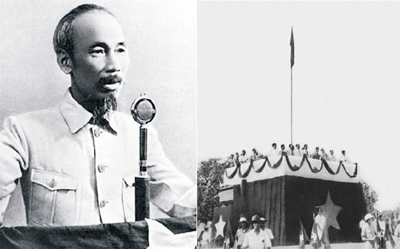 Bác Hồ đọc Tuyên ngôn Độc lập nơi quảng trường Ba Đình là thời khắc lịch sử chính thức công bố quyền độc lập của đất nước Việt Nam - Ảnh: TL