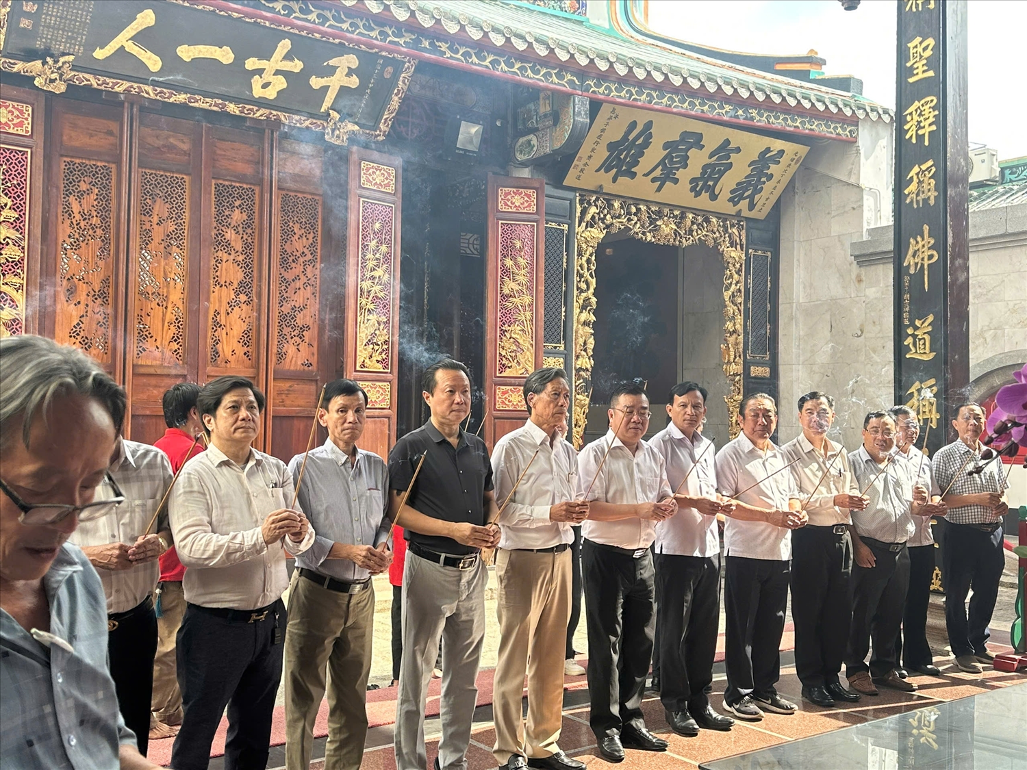 Chuyến thăm của đoàn công tác nhằm thăm hỏi, chia sẻ thông tin và trao đổi về các hoạt động phối hợp giữa hai bên. (Ảnh: Chí Vĩ)