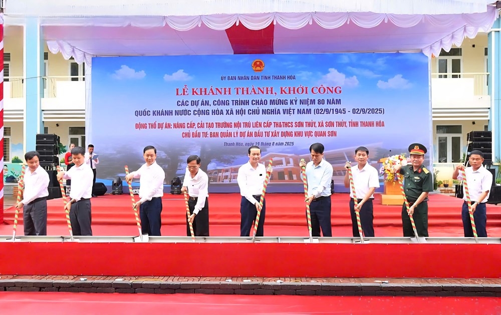 Dự án xây dựng trường phổ thông nội trú liên cấp tại 16 xã biên giới Thanh Hóa trong năm 2025(ảnh PV)