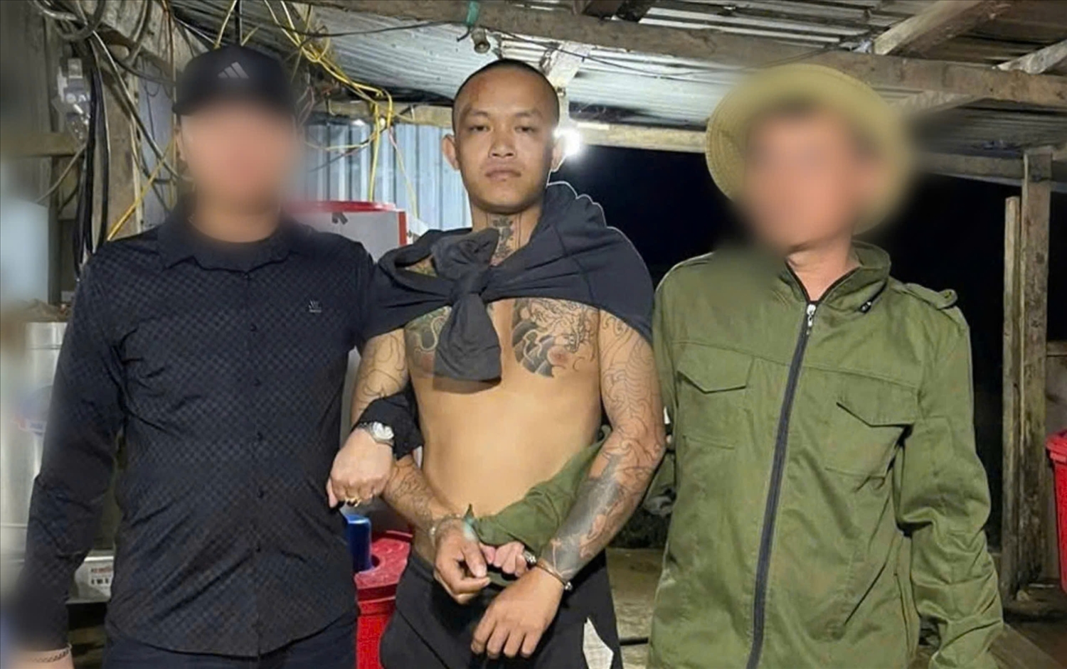 Nghi phạm Lý Văn Sang bị bắt giữ. (Ảnh Công an).