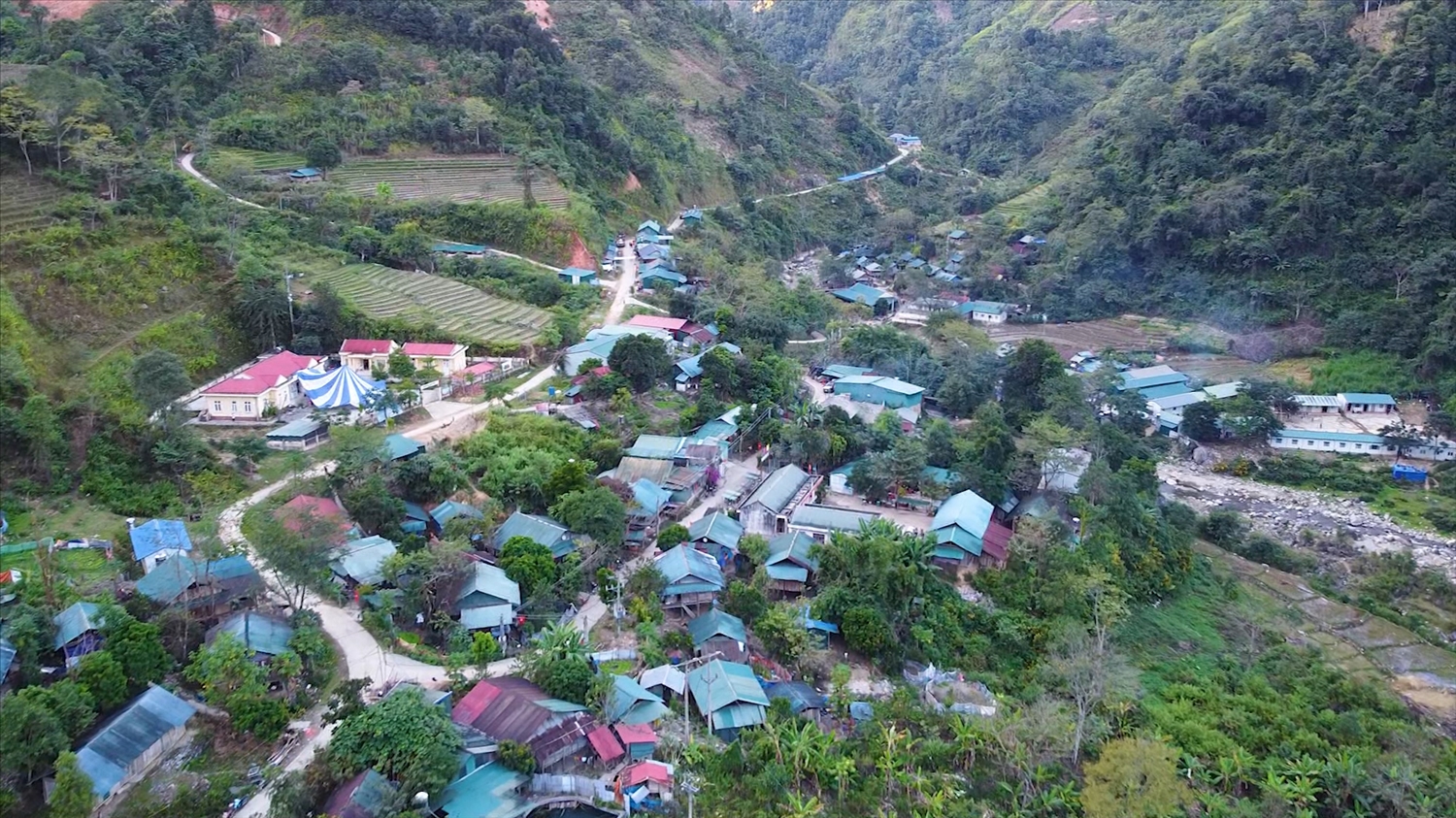 Diện mạo mới ở bản Nậm Ô, xã Pa Tần, tỉnh Lai Châu.