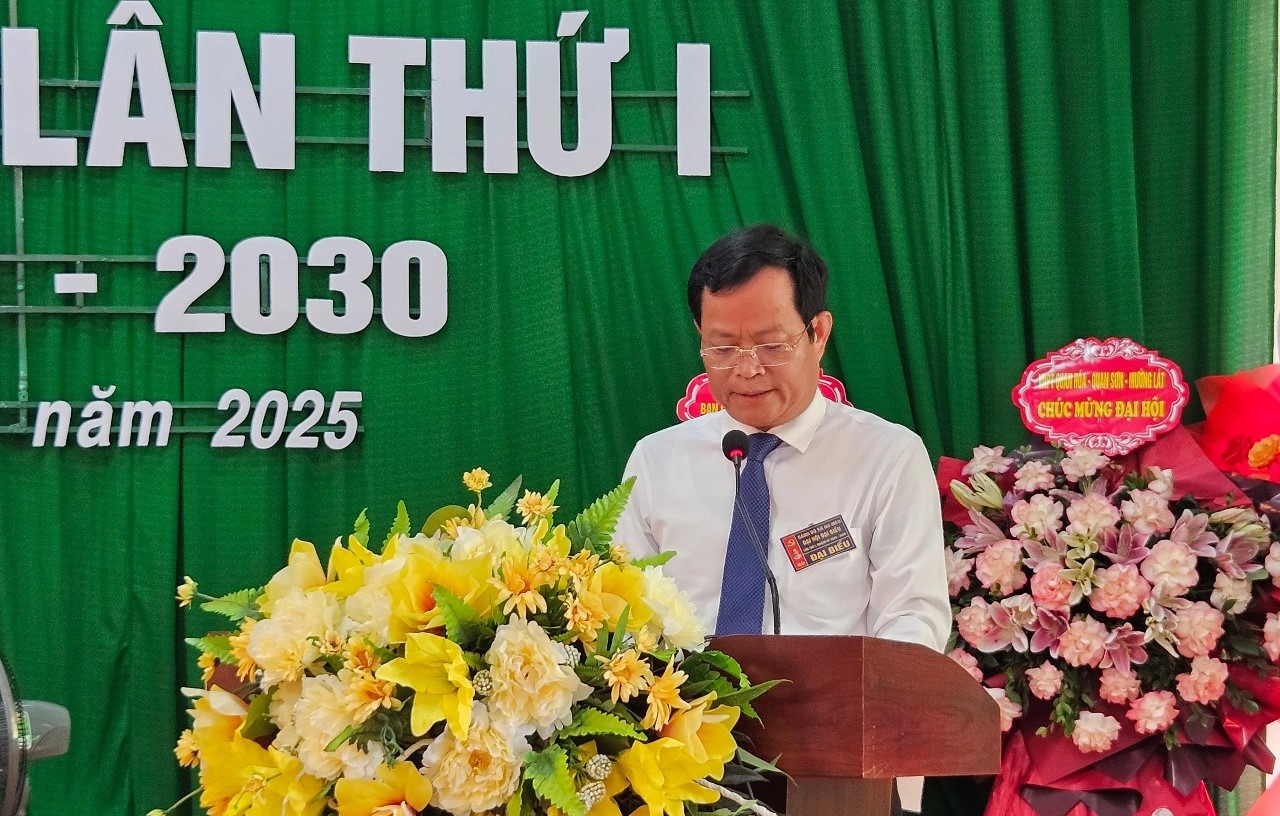 Ông Nguyễn Quang Hải, Phó Chủ tịch HĐND tỉnh Thanh Hóa, phát biểu chỉ đạo tại Đại hội. (Ảnh: Quỳnh Trâm)