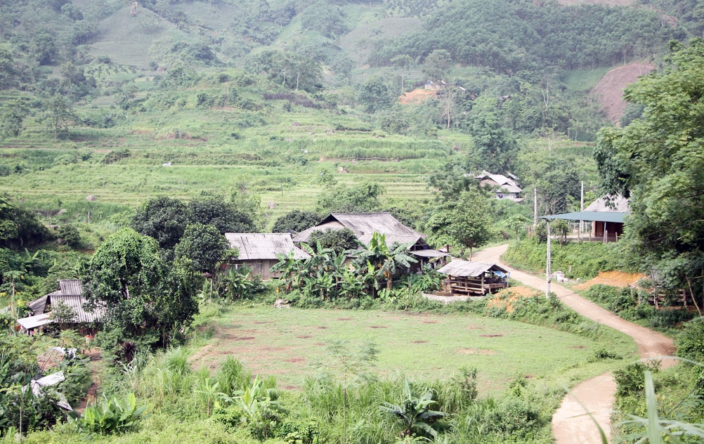 Một góc xóm Đồng Tâm, xã Phú Lương, tỉnh Thái Nguyên.
