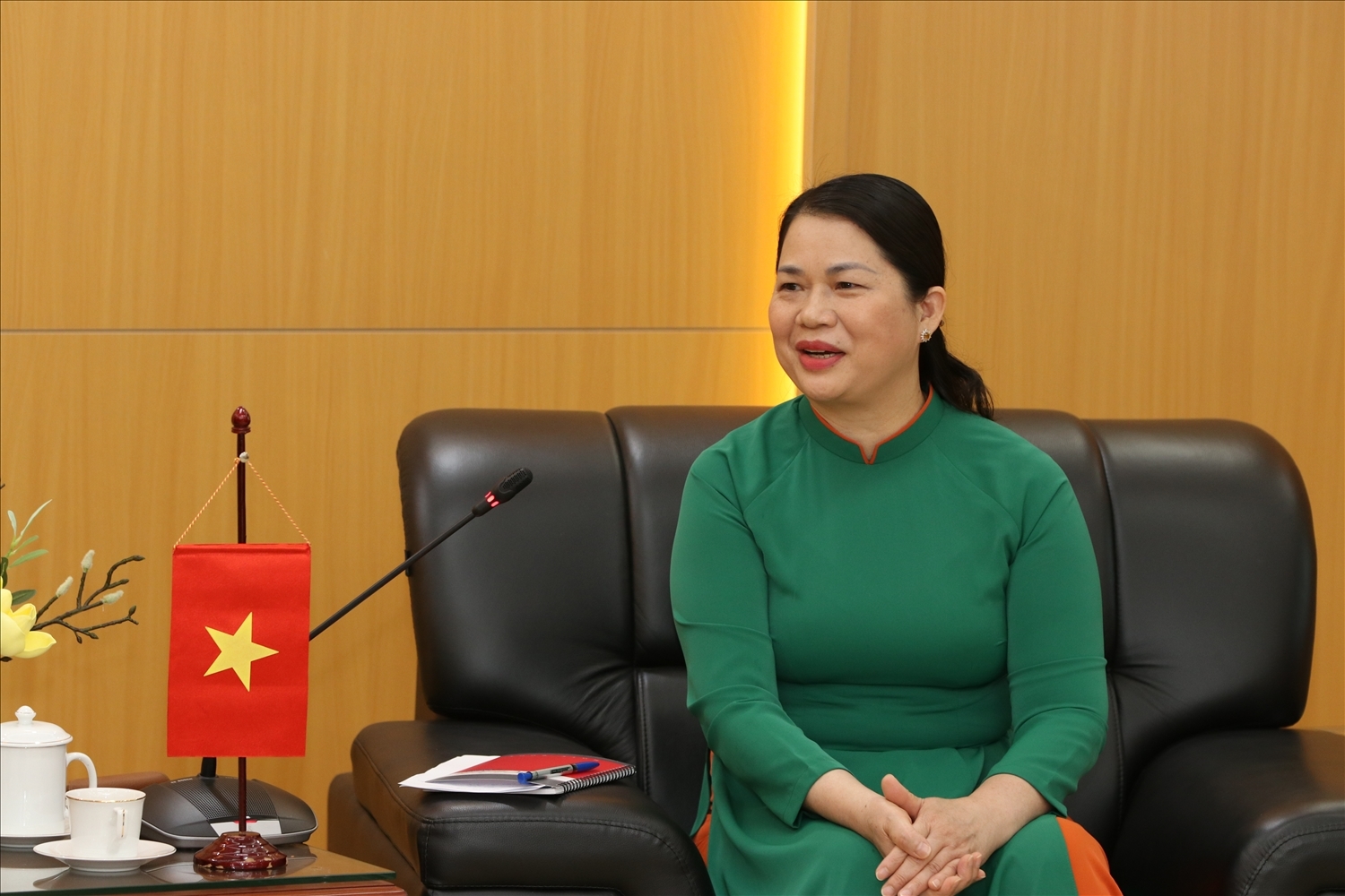 Bà Hoàng Thị Lề - Vụ trưởng Vụ Hợp tác Quốc tế (Ảnh. Tuấn Ninh)