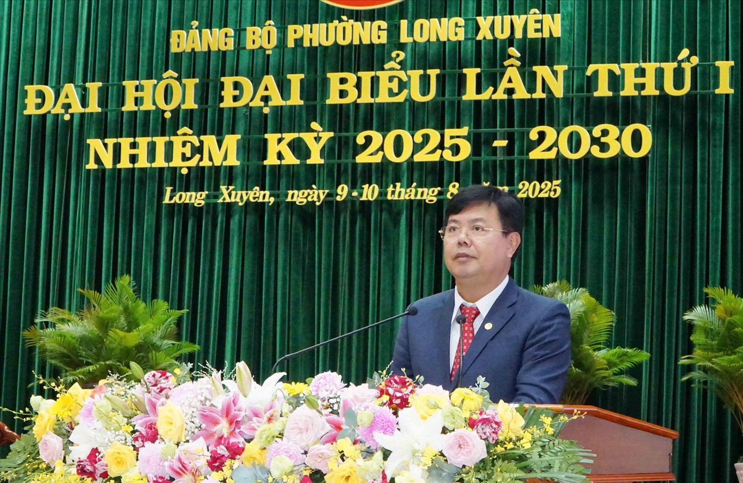 Ông Nguyễn Tiến Hải, Bí thư Tỉnh ủy An Giang phát biểu chỉ đạo Đại hội ( Ảnh: Như Tâm)