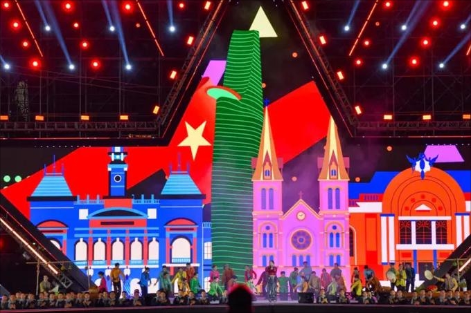 Một tiết mục tại điểm cầu TP. Hồ Chí Minh